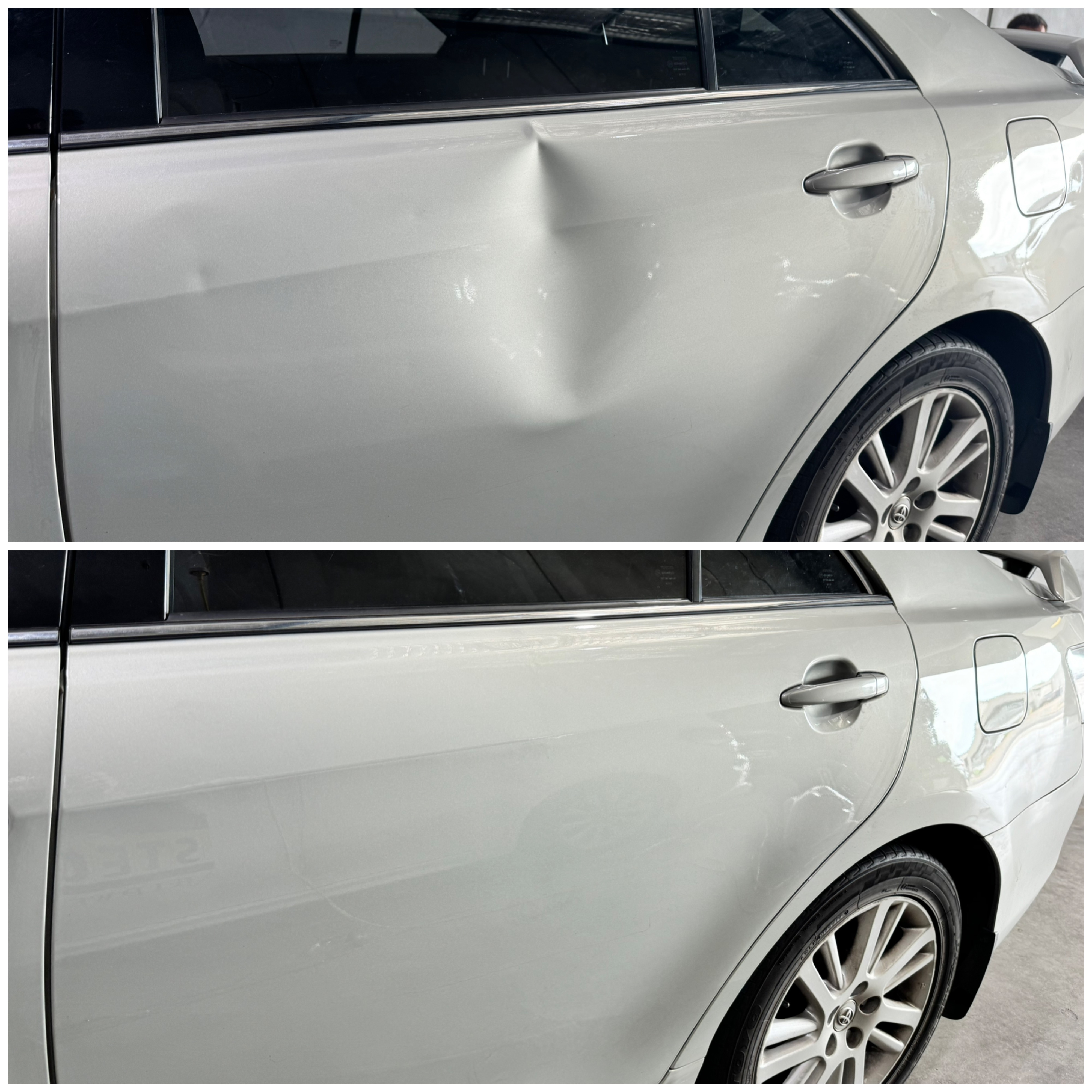 Before and after dent repair 6
